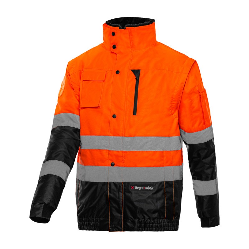 Blouson haute visibilité hiver orange et noir Cargo - 3XL