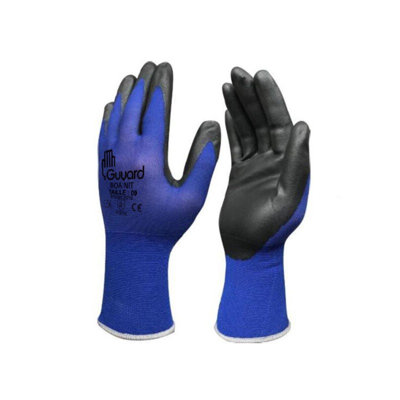 Gant de manutention nitrile bleu BOANIT - Taille 11